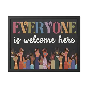 Equality Poster, Classroom Decor, Teacher, Diversity, Printable Wall Art, Racism, Girl Power, Inclusion, Poster, Kids, Gay, Everyone Is Welcome Here