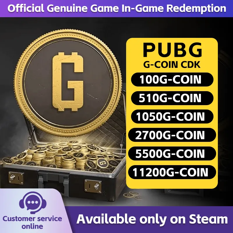 PUBG G Coin PlayerUnknown's Battlegrounds G Coin PUBG Game Gold Coin PUBG Recharge GB Official G Coin Exchange Code CDK