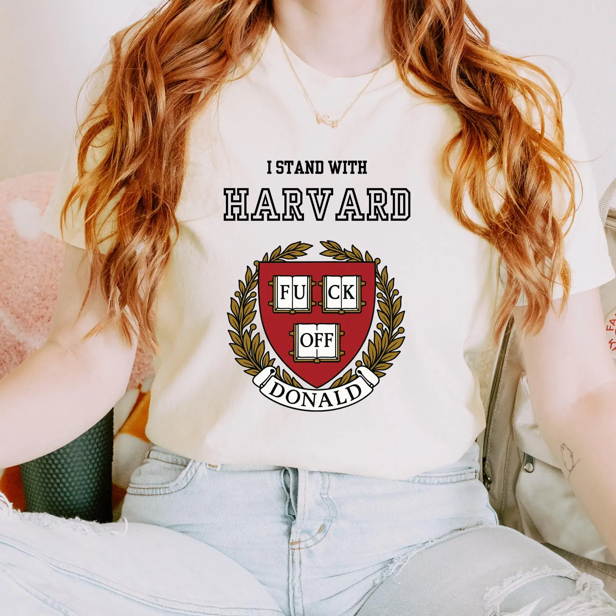 I Stand With Harvard Unisex T-Shirt, F*ck Donald Trump Shirt, Sweatshirt, Hoddie