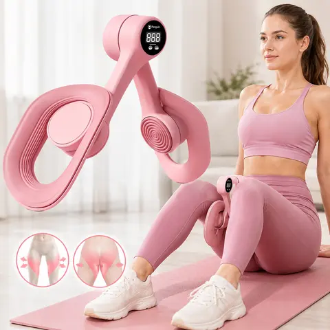 Thigh Exerciser Home Gym Strength Training Portable Ergonomic Resistance Trainer for Leg, Hip, Arm & Pelvic Floor Muscle Toning, Body Shaping. High-Elastic Device for Women, Postpartum Moms, Adults for Indoor Workouts.