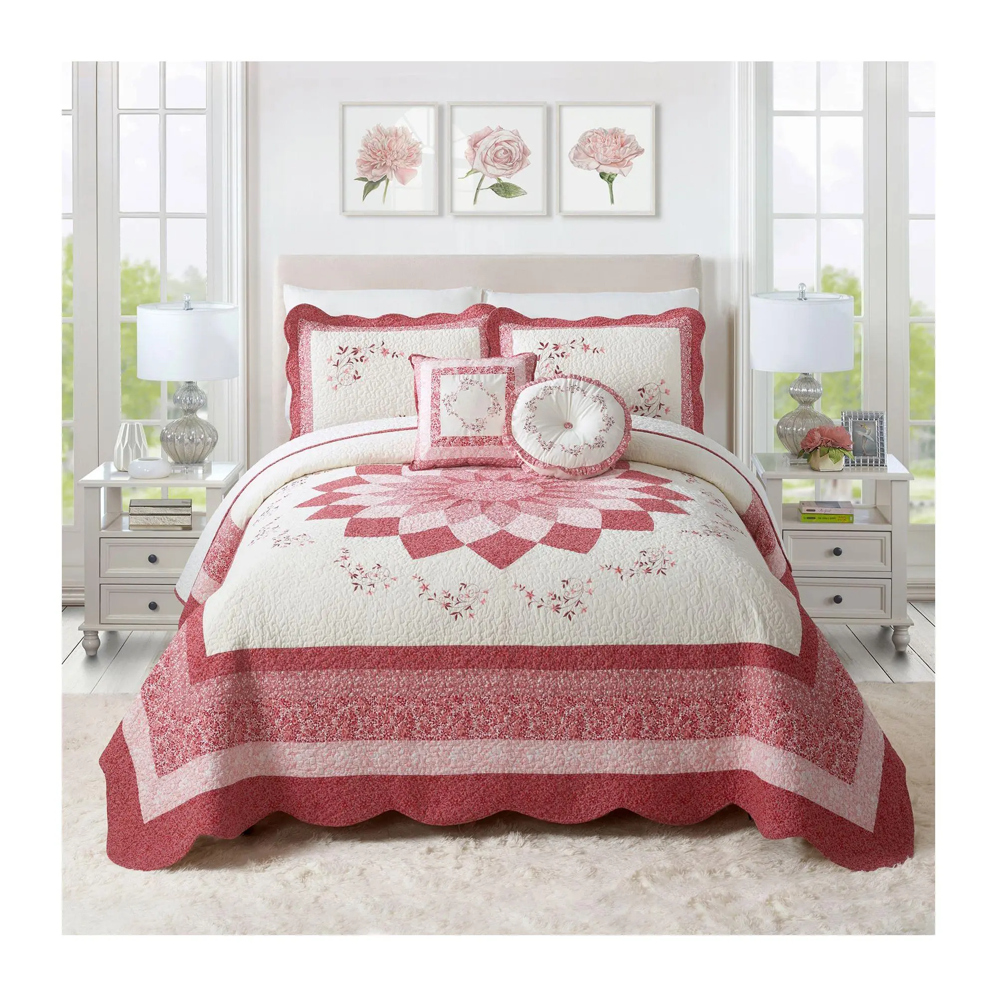 Modern Heirloom Caroline Embroidered Bedspread- Queen