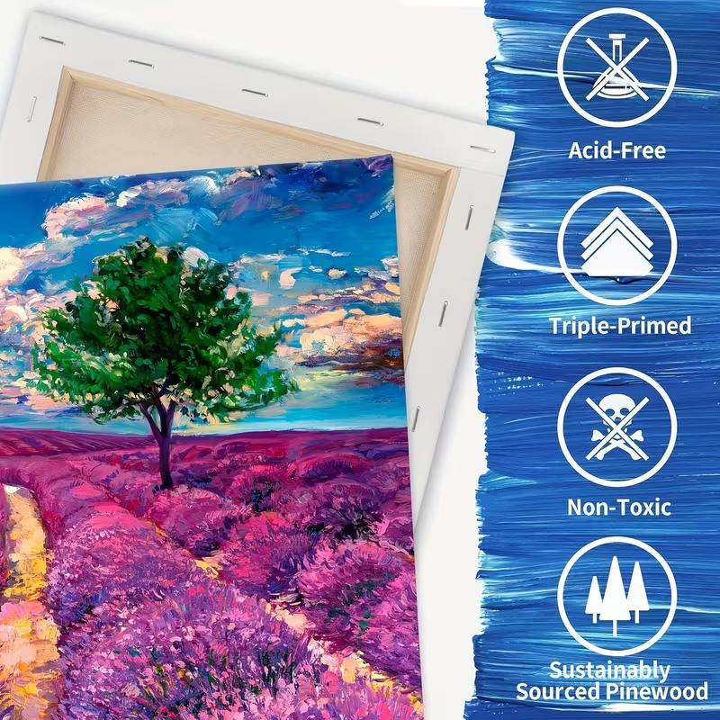 10 Pack Multi-Size Stretched Canvas Panels,11x14 9x12 8x10 5x7 4x4 White Blank 100% Art Canvas for Acrylic, Watercolor, Oil Painting  Wet Dry Art Media