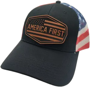 America First USA Patch Hat - Patriotic Themed Trucker Hat