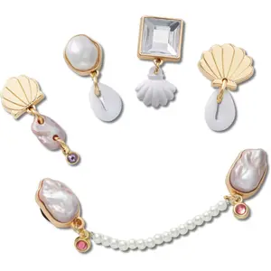 Crocs Jibbitz Summer Vibes 5 Pack Shoe Charms – Cute Florals & Jewelry-Inspired Designs