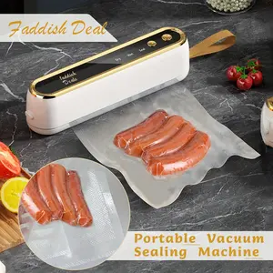 Portable vacuum sealing machine, automatic electric vacuum sealing machine, one click to keep vegetables and meat fresh! Spr