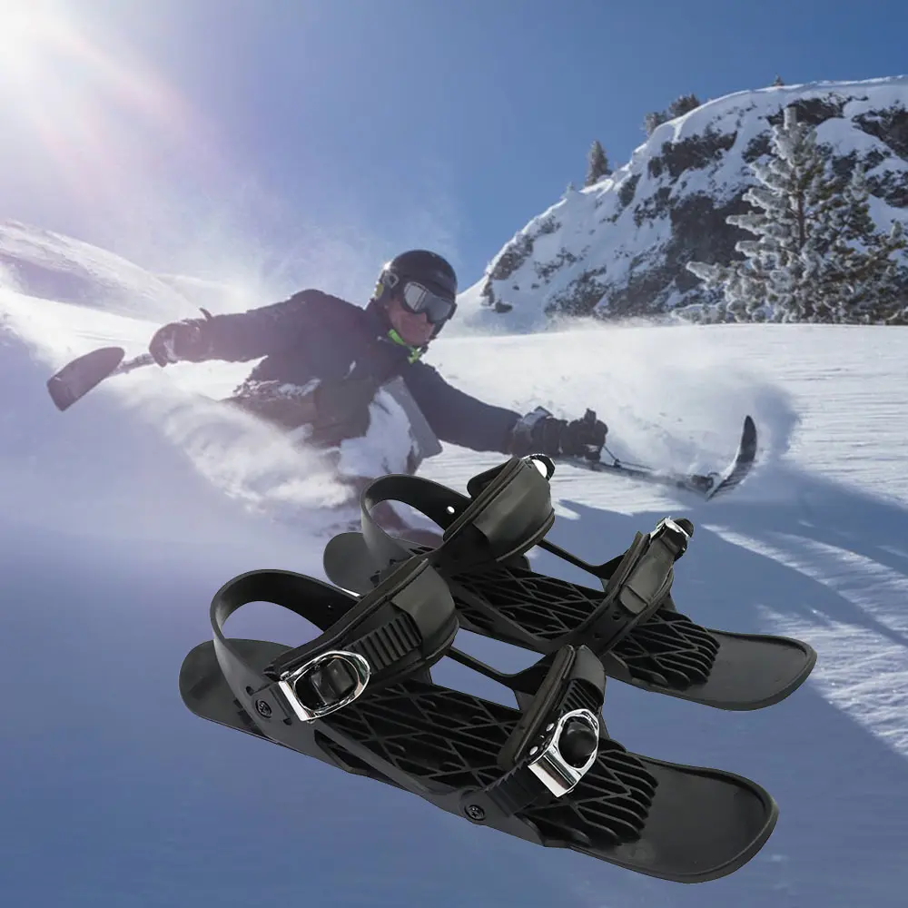 MME Mini Ski Skates™ – Portable Adjustable Snow Skiboards | Compact Winter Snow Shoes