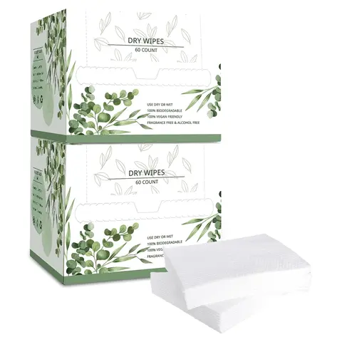 Disposable Face Towel Large Dry Wipes 120 Count, Makeup Removing, Cleansing, 10×12 Inches Makeup Remover Cosmetic Cleanser
