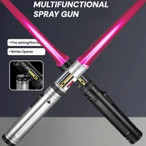 Windproof, Heavy-Duty Metal Torch Lighter Is Butane-Filled And Comes With A Bottle Opener. Suitable For Outdoor Camping, Barbecues, Baking, And Kitchen Use. Beautifully Packaged And Comes In A Gift Box (Butane Is Required For Ignition)