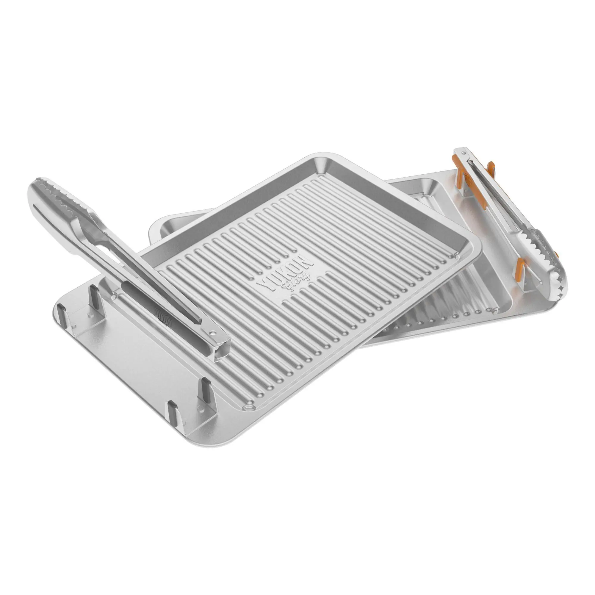 Yukon Glory Prep and Serve Trays with Tongs Yukon Glory Prep and Serve Trays with Tongs