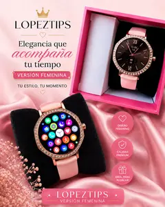 LOPEZ TIPS Women's AI Smart Watch, Bluetooth Calling, 1.32" AMOLED Display, Heart Rate & Sleep Monitor, 107 Sports Modes