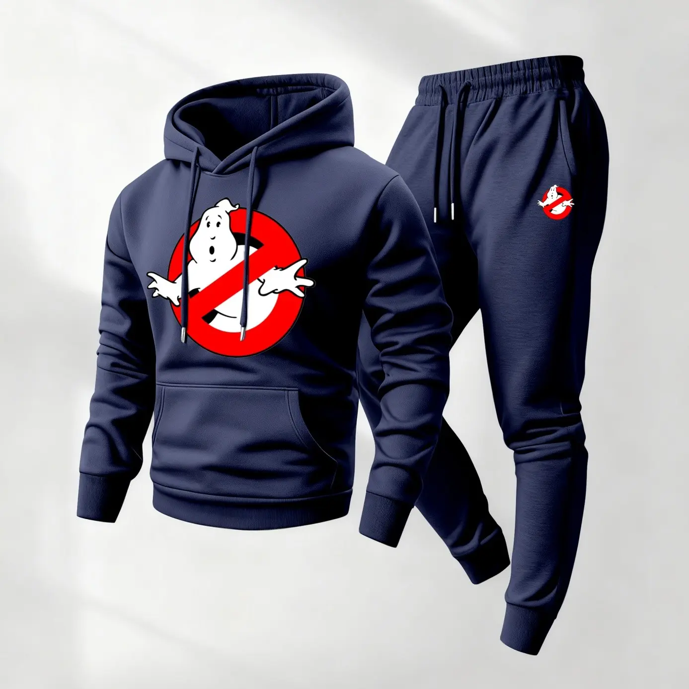 Men's Fun Patterns Pattern Print Hoodie and Drawstring Sweatpants Set, Menswear, Casual Athletic Long Sleeve Hooded Jacket & Trousers for Fall & Winter, Men's Clothing for Daily Wear, Sportswear Indoor Outdoor, Tracksuit, Athleisure