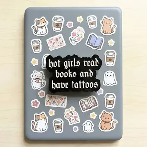 Spooky Tattooed Bookworm Phone Grip Halloween Accessory