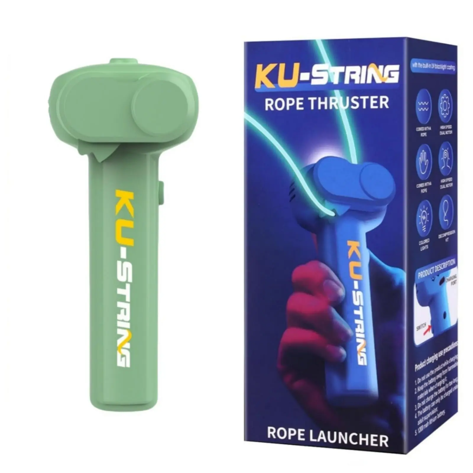 String Rope Launcher, Glow in The Dark Rope Shooter, Cool Toy for Birthday Party