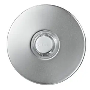 Broan-Nutone  Lighted Round Stucco Pushbutton, Satin Nickel, Lighted Button, Recess Mount