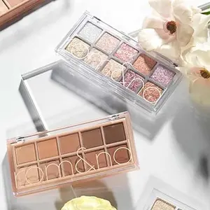 Rom&nd Secret Garden Eyeshadow Palette - 9 Colors for Accents & Layering, Matted Formula, Long-Lasting, Beige Shades, Perfect for Daily Wear