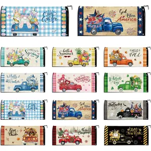 12 count Seasonal Mailbox Covers  Standard Size 18 x 21 Inch Halloween Thanksgiving Winter Christmas  Mailbox Covers for Garden Yard Outdoor Decor