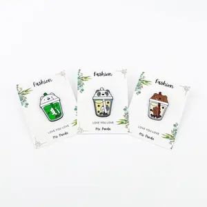 Bubble Tea Enamel Pin Set – Pack of 3 Boba Cup Pins With Detailed Pearl Design, Add a Fun Kawaii Vibe to Your Outfit or Gift Collection