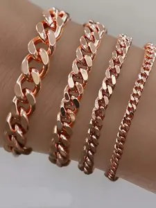 Pure Copper Cuban Chain Bracelet, Widths 5mm-12mm, Sizes 0.20"-0.47", Unisex Thick Link Chain Jewelry for Men & Women, Handmade Copper Bracelets