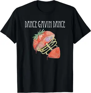 Women's 100% Cotton Short-Sleeve Round Neck T-Shirt - Dance Gavin Dance Merch, Tropical Funny Graphic Top, Casual Tee for Beach Outdoor Wear, Breathable Comfortable Fit