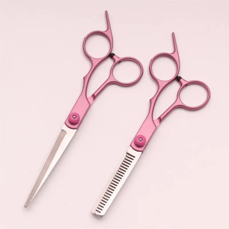 Professional Hair Cutting Scissors, 2-Pack Stainless Steel Hairdressing & Thinning Shears Set, Salon & Home Barber Styling Tools, Barber Use Tools