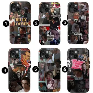 Spooky Halloween, B.Loomis of Scream Moodboard Collage Phone Case Suitable for iPhone 17-11 Pro Max/Plus and  Samsung Galaxy S23-25