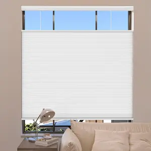 Top Down Bottom Up Cordless Cellular Shades Blackout Blinds for Indoor Windows Room Darkening Window Blinds & Shades Easy to Install 32" W X 72" H (White)
