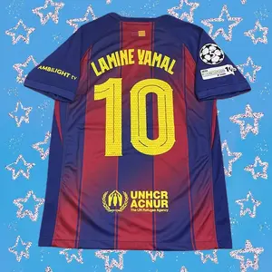 2025 2026 Home Red Yamal 10 Short Sleeve Soccer Jersey