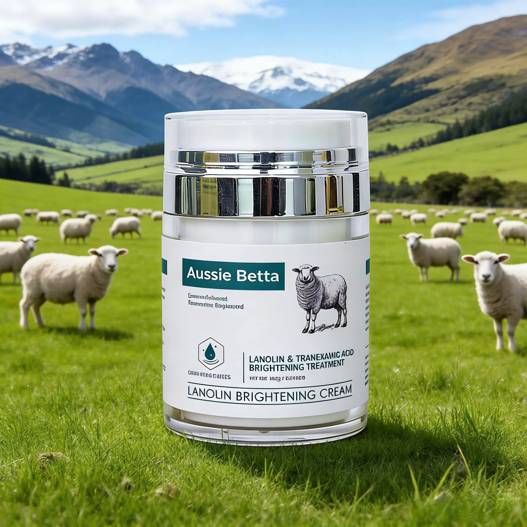 Aussie Betta Lanolin & Tranexamic Acid Brightening Essence Cream – Radiance Boosting Moisturizer with Squalane, Hyaluronic Acid, Niacinamide & Kakadu Plum| Deep Hydration, Even Skin Tone, Dark Spot & Dullness Repair, Sensitive Skin Safe