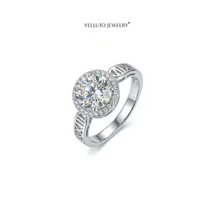 Platinum-Plated Moissanite Adjustable Ring, 2.0 Carat Total Weight – Brilliant Cut, Fashionable, Versatile, Durable