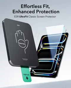 ESR 2 Pack Screen Protector for iPad Air11/13 inch 2026&iPad Pro 11/13 inch 2025/2024 | 9H Tempered Glass Film | with UltraFit Tray | Apple Pencil Support | Scratch Resistant | HD Clarity | Bubble Free