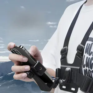 Mobile Phone Chest Mount Harness Strap Holder Cell Phone Clip Action Camera POV for Samsung iPhone Plus etc Accessories Smartphone