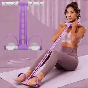 Pedal Resistance Bands with Handles Exercise Bands Multifunction Tension Rope Fitness Home Workout Equipment for Working Out Arm Abs Legs Stretch Bands Workout Accessories
