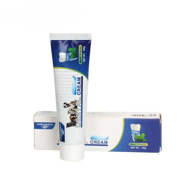 Green Meadow Enzymatic Dog Toothpaste - Beef Flavor Teeth Cleaning Gel - Controls Plaque & Tartar - Fresh Breath for Puppies & Adult Dogs - Vet Formulated Dental Care clean teeth