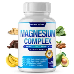 NEW! Magnesium Complex 1000mg Made with 7 Elemental Magnesium 90 Capsules