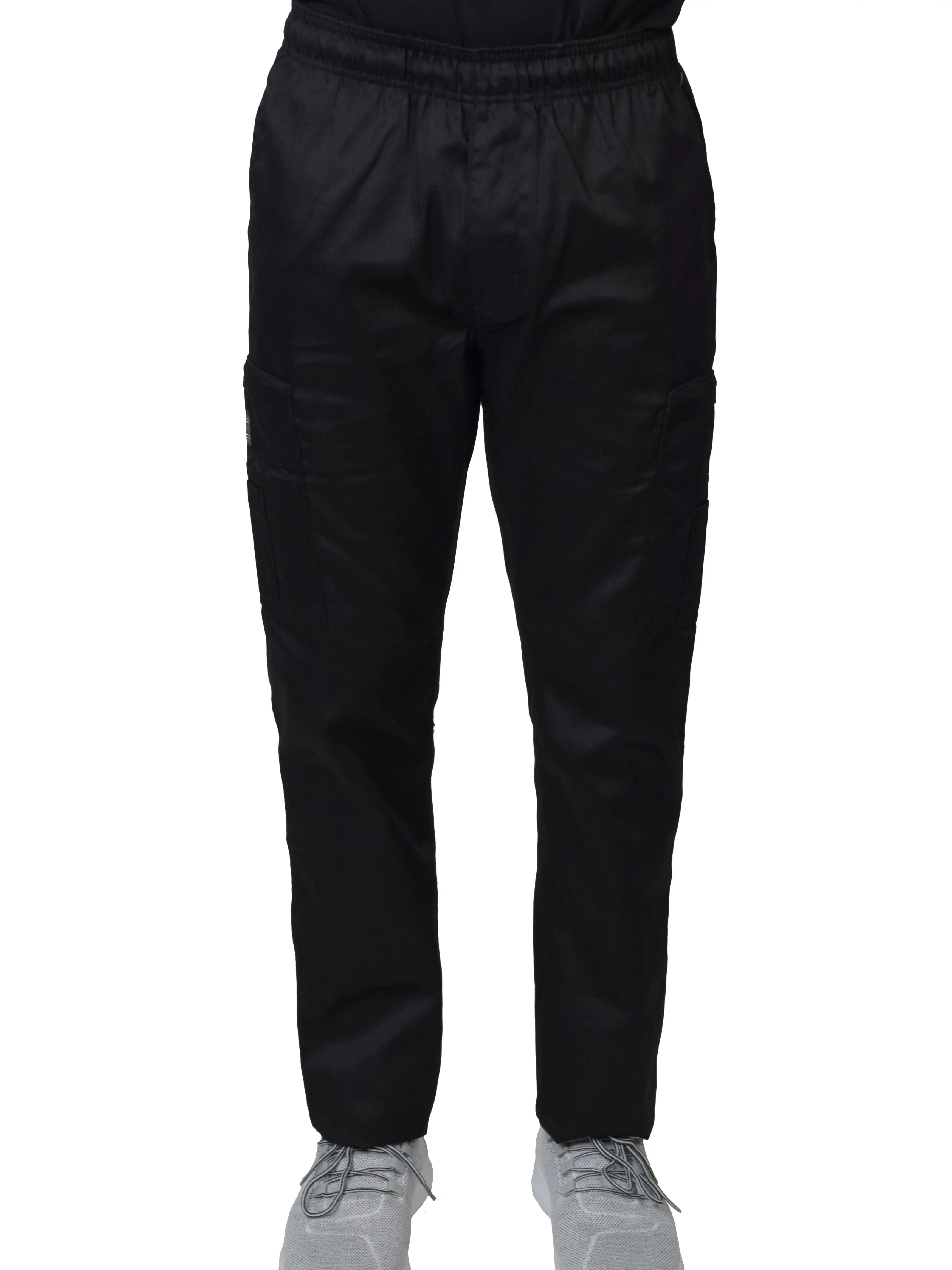 Chef Code | Cargo Chef Pants, Elastic Waist with Drawstring and Zipper Cargo Pockets