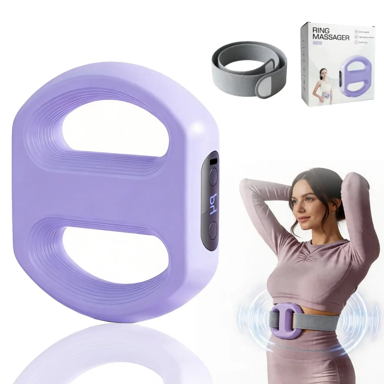 2026 Latest Model Fascia Ring, Cordless Fascial Ring, Fascia Release Tools, Fascia Reliever, Muscle Recovery Fascia Massager Relaxation Aid Therapy, Wireless Portable Massager, Upgraded Adjustable Strap