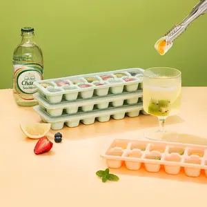Selected Ice Cube Mold 14 Grid Square Storage Box Easy Demolding Frozen Ice Block Maker Food Grade with Lid