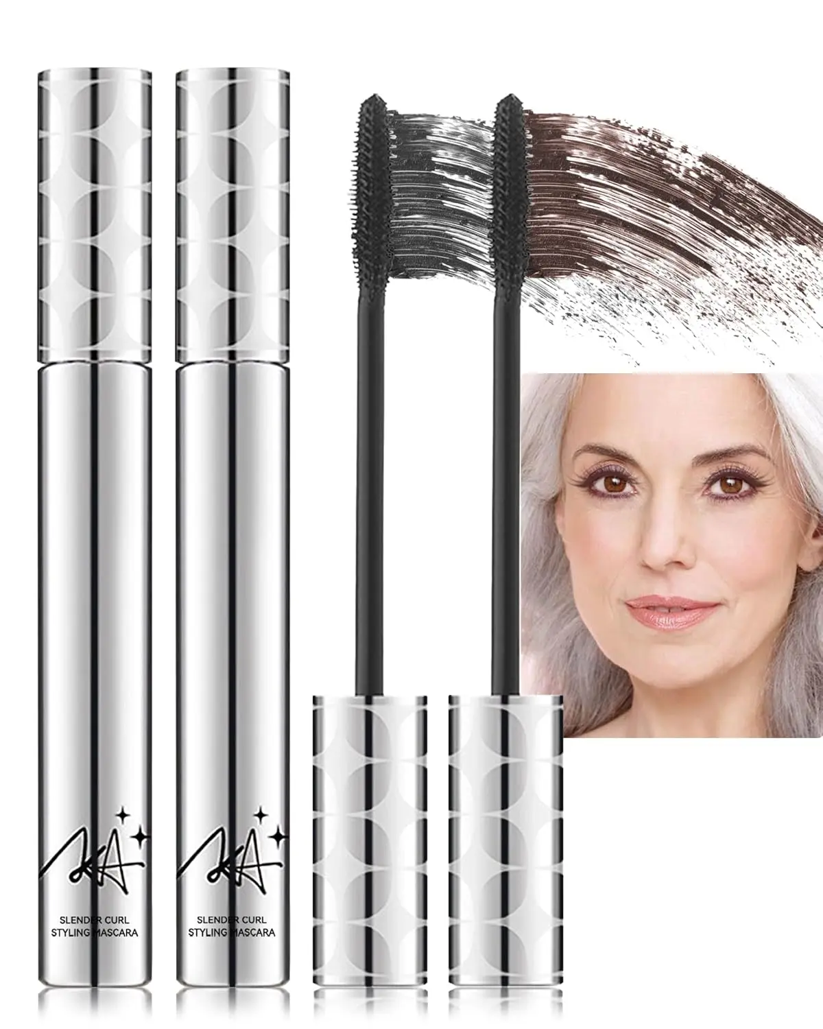 Metal Wand Tubing Mascara, Waterproof Lengthening & Volumizing Formula for Eyelashes, 24HR Wear, Clump-Proof Lash Makeup, Cruelty-Free & Paraben-Free, Water Proof, Cosmetic