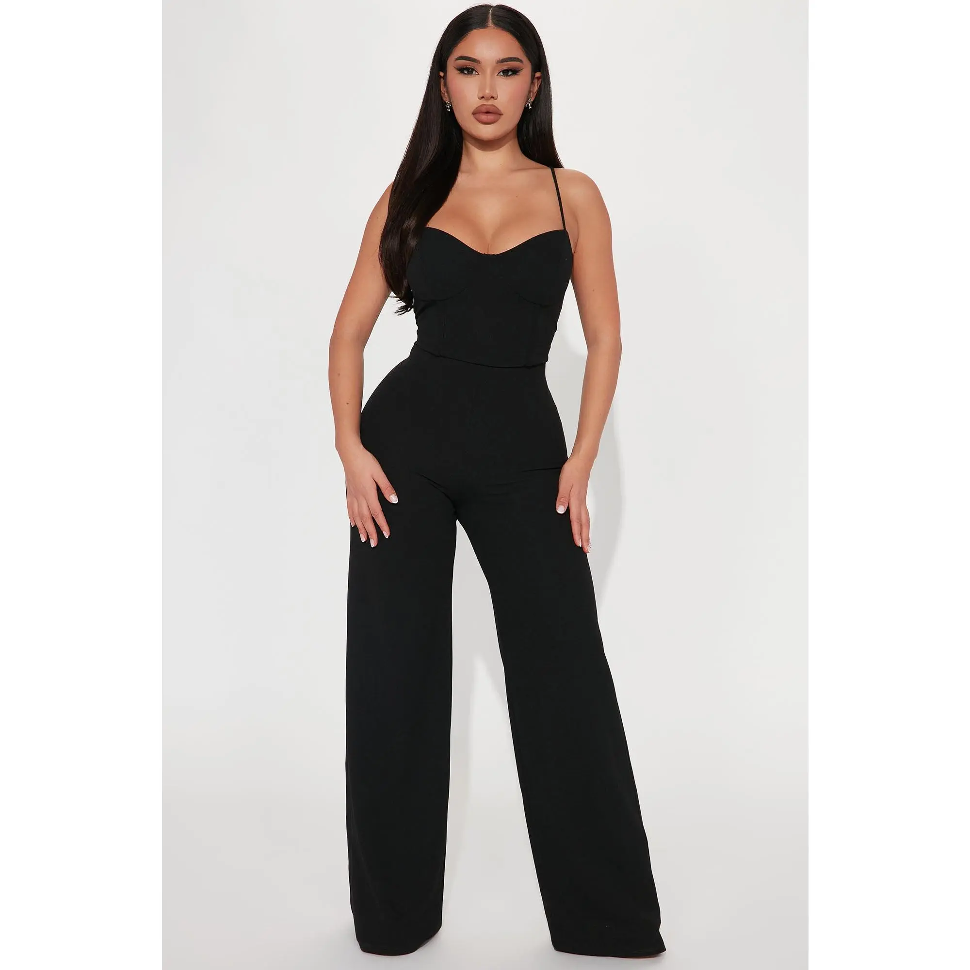 Taking Notes Jumpsuit - Black
