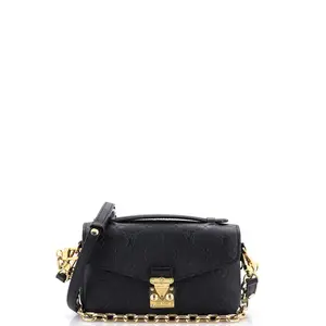 Pre-owned Louis Vuitton material Messenger Bags Pochette Metis Monogram Empreinte Leather East West by Rebag