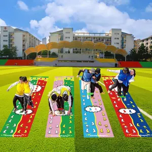 Dual-Player Coordination Training Mat, Hand-Foot Game Pad for Outdoor Games, Team Building Party Props, Fun Group Activity Tool, Durable Multifunction