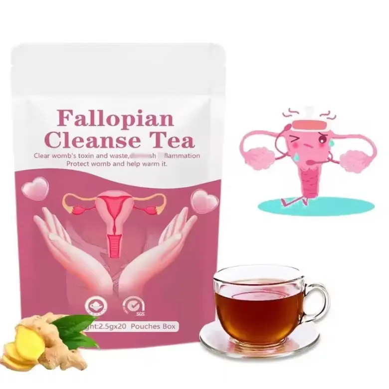 Fallopian Cleanse Herbal Tea - Natural Blend for Women's Reproductive Wellness & Detox Support with Mullein Leaf & Vitex Berry
