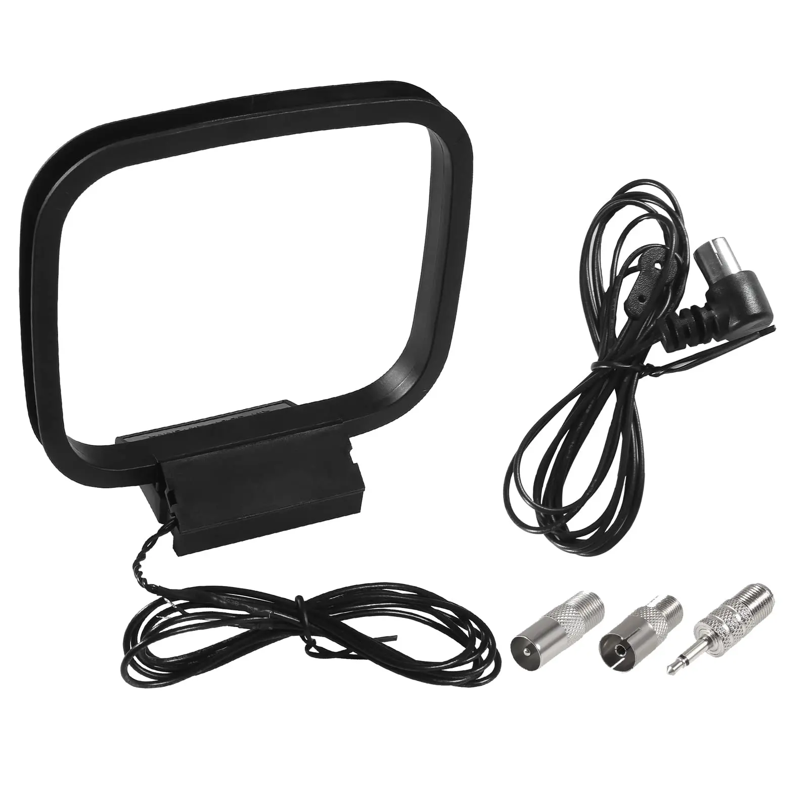 Fm Radio Antenna 75 Ohm Coax And Am Loop With 3 Connectors For Indoor Home Stereo Receiver Av Audio Theater Power