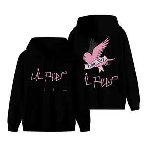 Rapper Lil Peep's pink Cry Babies print hoodie is unisex, featuring a trendy Harajuku hip-hop style. This casual pullover is an ideal winter gift for a friend.