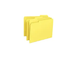 Smead 12943 File Folders, 1/3 Cut Top Tab, Letter, Yellow, 100/Box