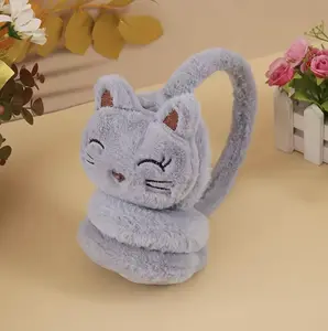 Cat Earmuffs - Soft Faux Fur Ear Warmers for Cold Weather Comfort