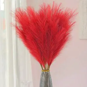 5pcs Pampas Grass Decorative Flowers, Realistic Floral Arrangement, Nordic Style Home Decoration, Perfect for Weddings Birthdays, Artificial Pampas Grass