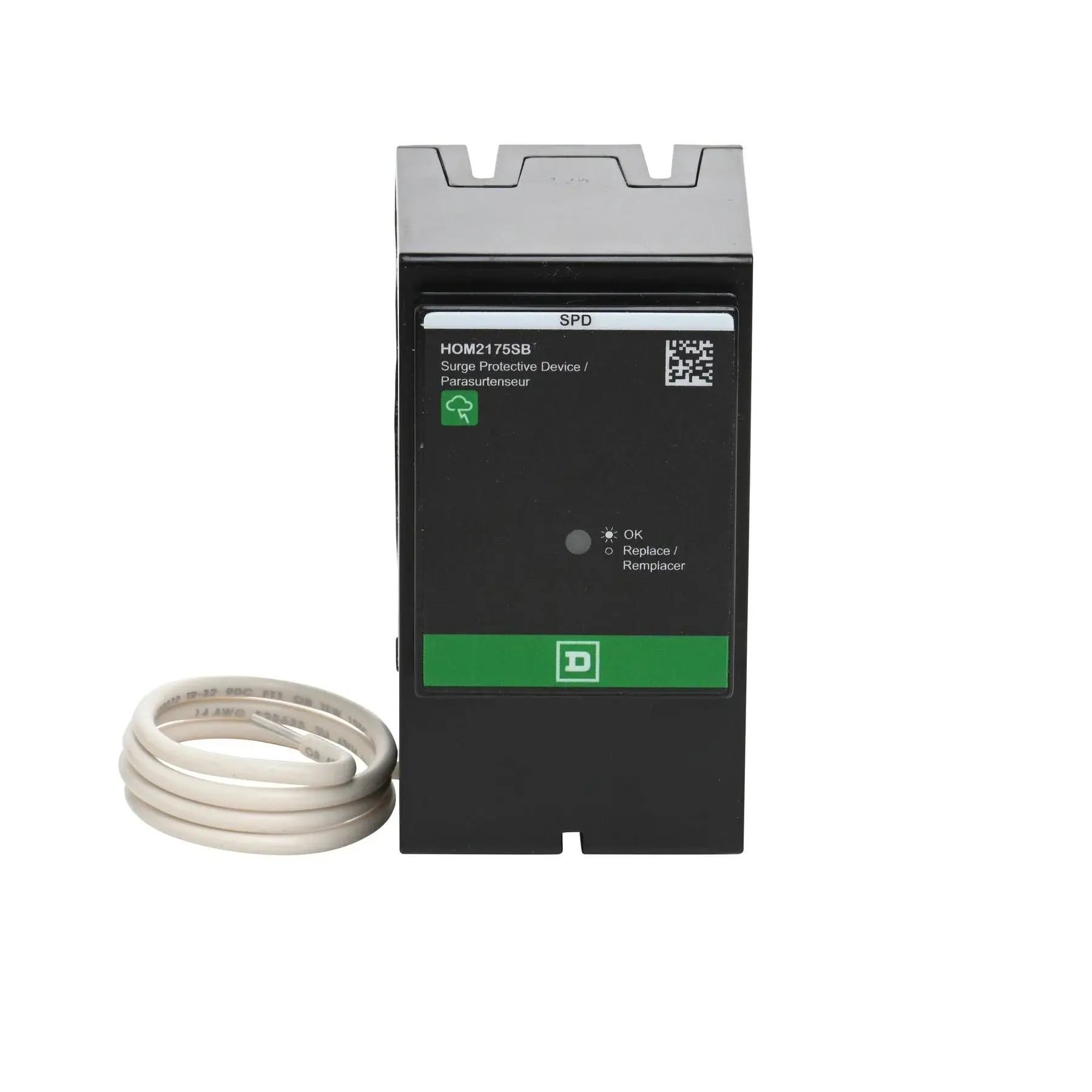 Square D Homeline HOM2175SB SurgeBreaker Circuit Breaker, 175A, Double-Pole, 120/240V, Easy Installation for Home Electrical Systems