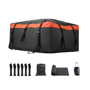 VEVOR Car Rooftop Cargo Carrier Bag,  23 Cubic Feet Roof Cargo Carrier, Heavy Duty 840D PVC 100% Waterproof Car Roof Luggage Bag for All Vehicle with/without Rack- with Lock, Anti-Slip Mat, 6 Door Hook