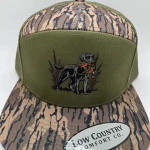 Lab Duck Green BL Camo 7-Panel Hat for Men outdoor hats